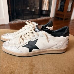 Golden Goose Ballstar Sneakers with Black and White Design